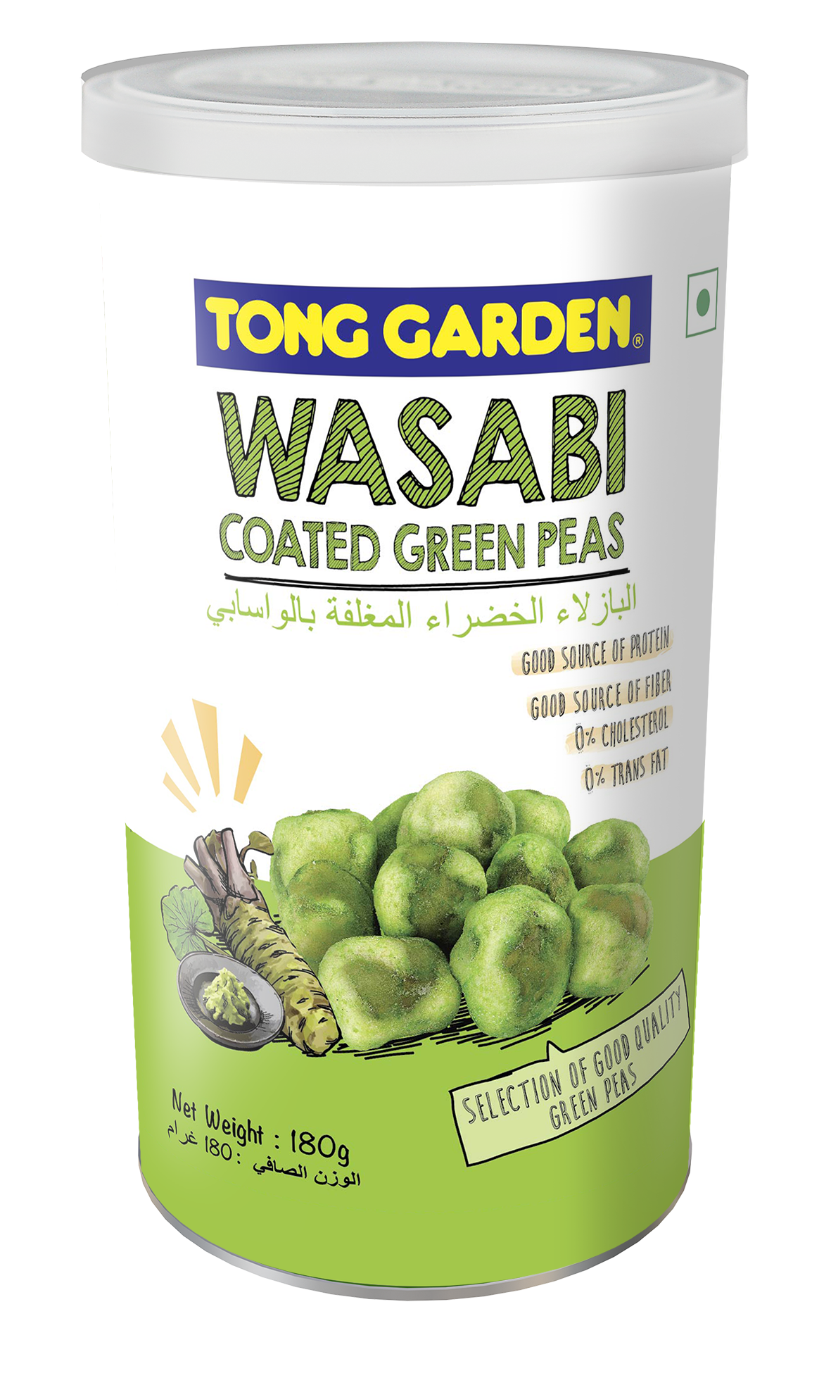 Tong Garden Wasabi Coated Green Peas Can, 180g