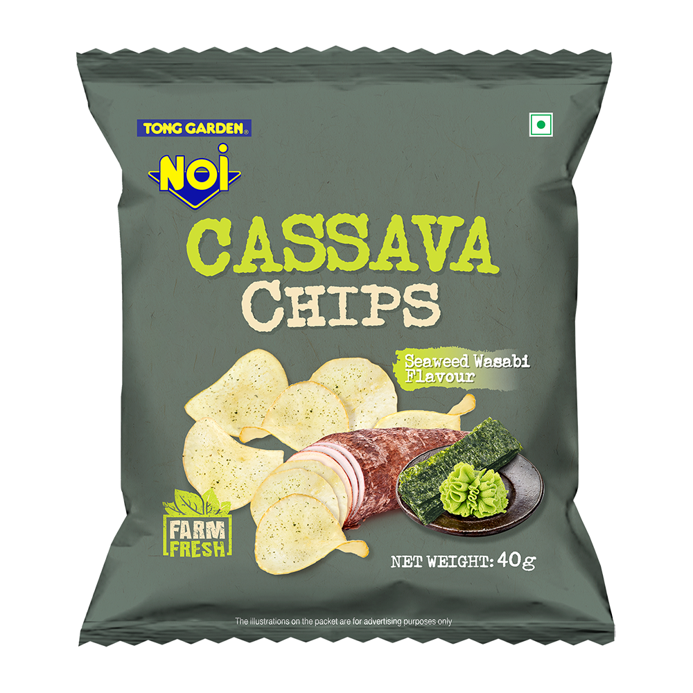 Tong Garden  Noi  Seaweed Wasabi Flavor Cassava Chips 40g 