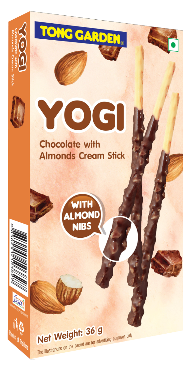 TG 36g YOGI Chocolate with Almonds Cream Stick 