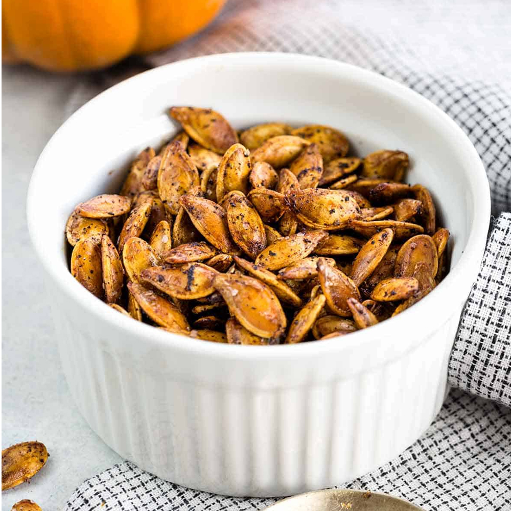 Paprika pumpkin seeds spicy snack